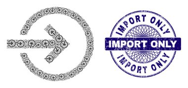 Simgelerin Fraktal Mozaiğini İçeri Aktar ve İmdat İthalatı Sadece Mührü Yuvarla