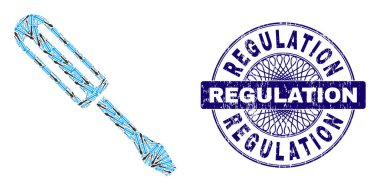 Tornavida Simgelerinin Tornavida Fraktal Mozaiği ve Dokulu Düzenleme Mührü