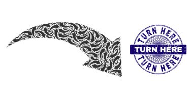 Yeniden Yapılandırma Ögelerinin Özyinelemeli Kompozisyonu ve Dokulu Dönüş Burdan Yuvarlak Guilloche Damgası