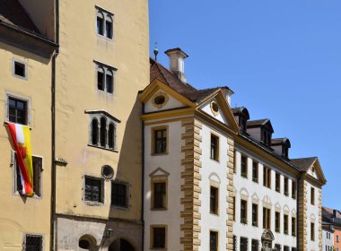 Eski Regensburg, Bavyera 'daki Tarihi Belediye Binası