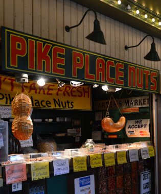 Seattle, Washington 'daki Pike Place' de halka açık pazar