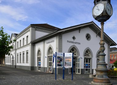 Wuerttemberg, Baden, Konstanz Limanı 'ndaki demiryolu istasyonu.