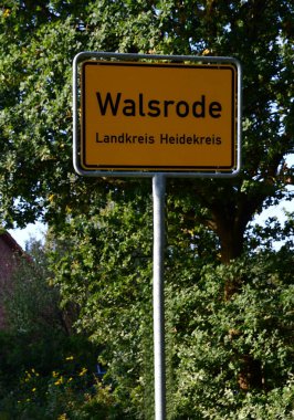 Sonbaharda Walsrode Kasabasının Şehir Sınırı, Aşağı Saksonya