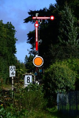 Sonbaharda Walsrode, Aşağı Saksonya 'da demiryolu