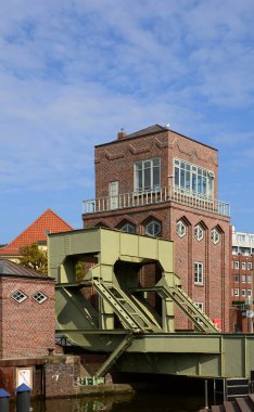 Bremerhaven, Almanya 'daki Tarihi İnşaat ve Çizim Köprüsü