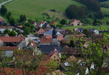 Seitenroda Thüringen Köyünün Hava Görüntüsü