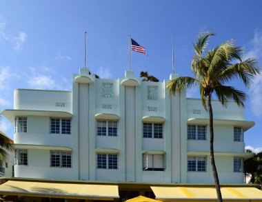 Miami South Beach, Florida 'daki Hixstorical Art Deco Binası