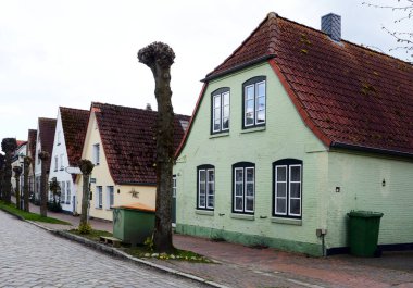 Schleswig-Holstein Eski Arnis Kasabası 'ndaki Tarihi Binalar