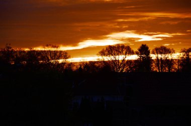 Walsrode üzerinde gün doğumu, Aşağı Saksonya