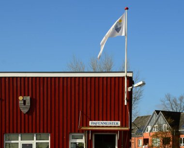 Liman Ustası Baltık Denizi 'nde Eckernfoette kasabasında, Holstein - Holstein