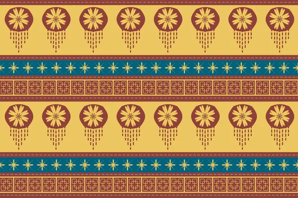 Geometrische Ethnische Muster Nahtlos Farbe Orientalische Komposition Vektor Illustration Design — Stockvektor