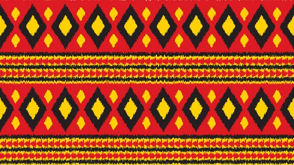 ikat geometrik folklor süsleme deseni. kabile etnik ve motiflerinin dokusu çizgili. Retro nakış tarzı. Arkaplan, duvar kağıdı, dekor, giysi, örtü, perde için tasarım. vektör illüstrasyonu.