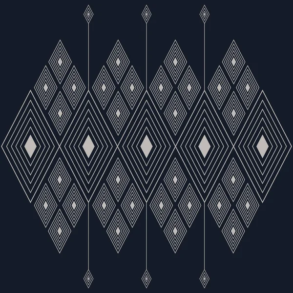 Geometric Folklore Ornament Pattern Tribal Ethnic Motifs Texture Striped Retro — Stock Vector