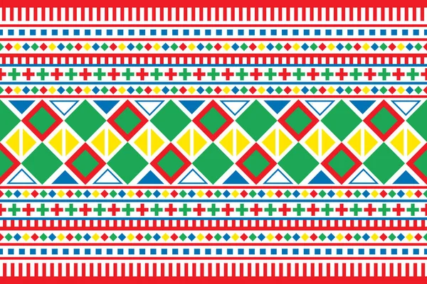 Modello Ornamento Folklore Geometrico Struttura Etnica Tribale Motivi Strisce Stile — Vettoriale Stock