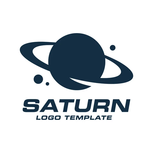 Modello di logo Saturno piatto semplice — Vettoriale Stock