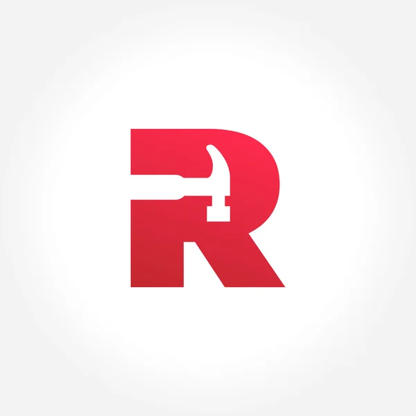 Repair Letter R symbol — Stock Vector