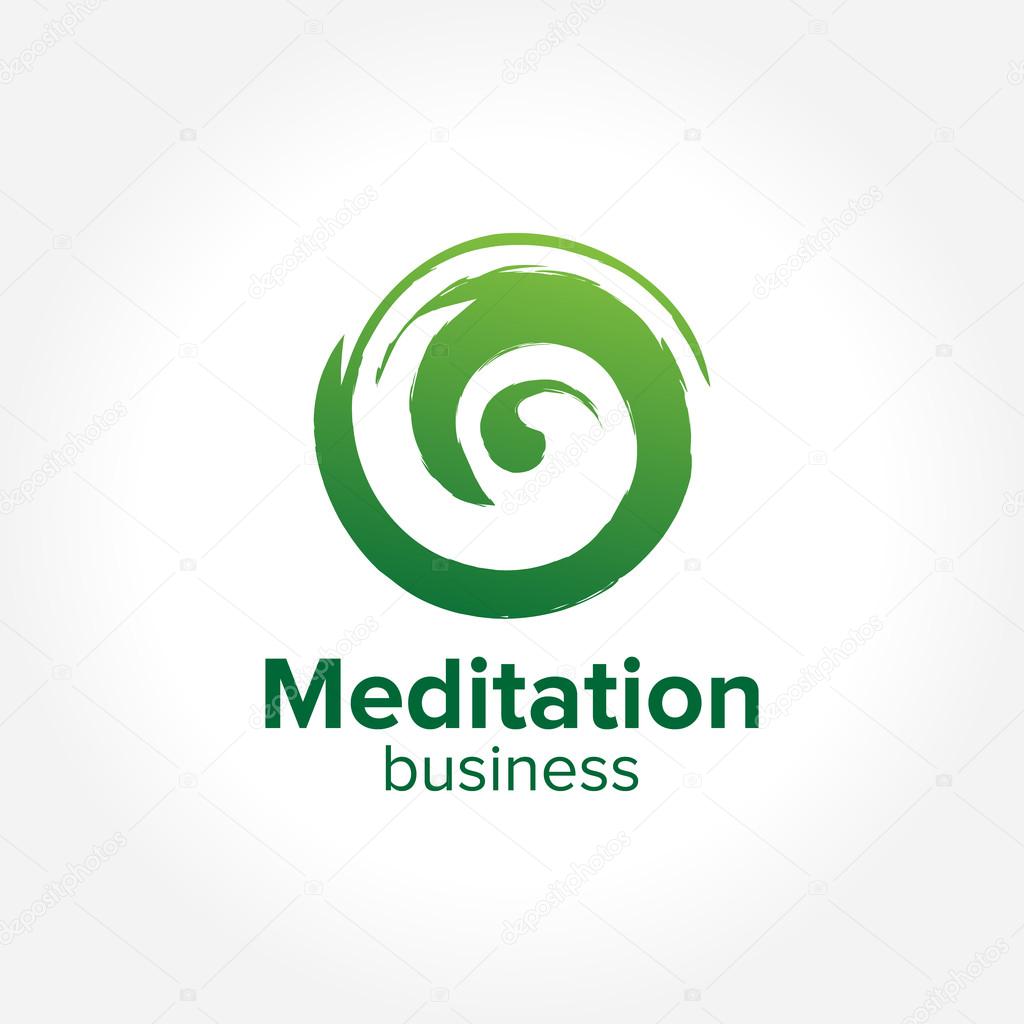 A unique hand drawn spiral and natural aspect for meditation, spa, relaxation business