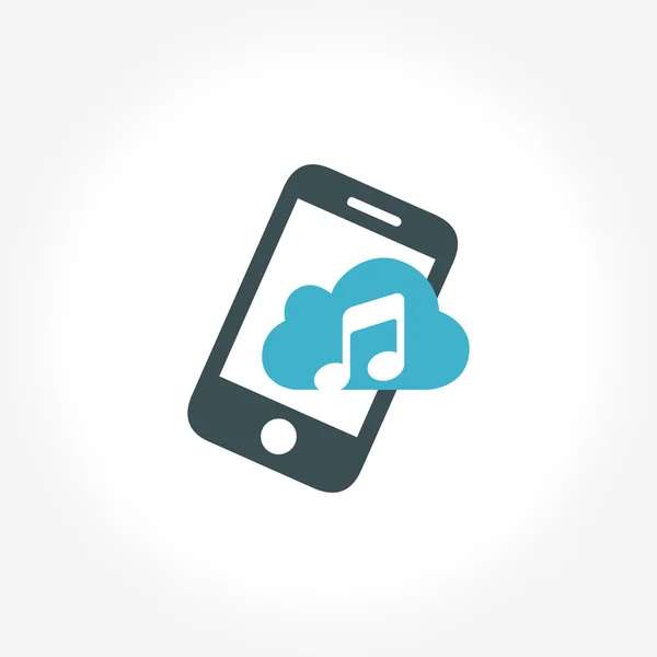 Music Media Mobile Icon — Stock Vector
