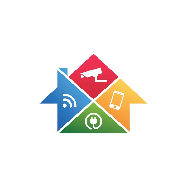 Logotipo de tecnologia de habitação — Vetor de Stock