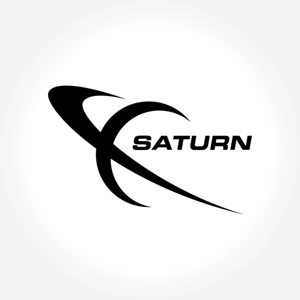 Silhouette de la planète Saturne — Image vectorielle