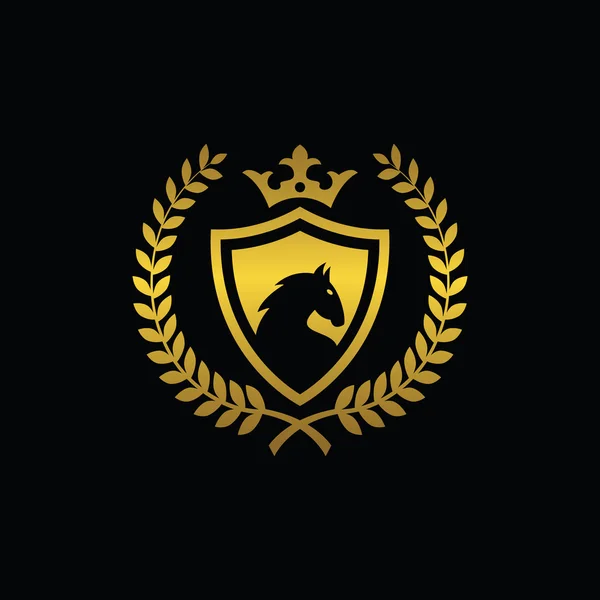 Royal márka Logo, korona logó, címer embléma, Royal szárnyban — Stock Vector