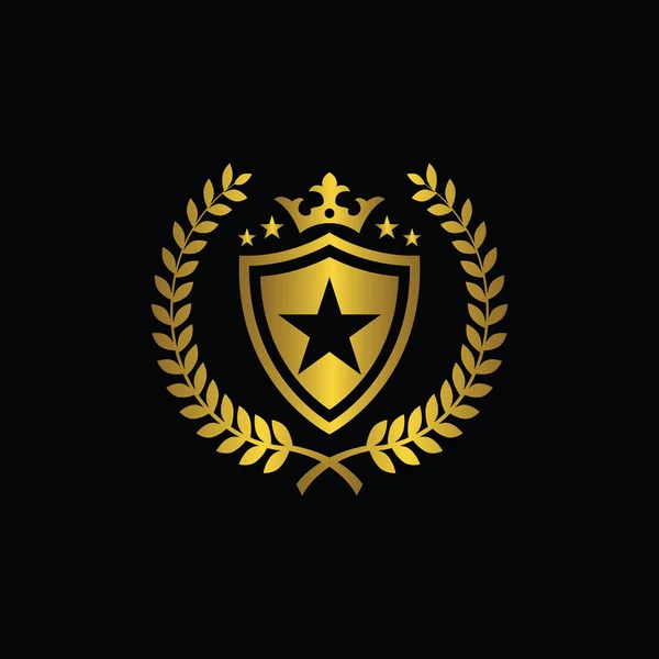 Královská Logo značky, korunní logo, hřeben logo, královské křídlo — Stockový vektor