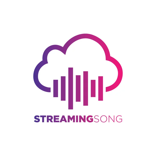 Streaming Multimedia, Online Song, Online Audio — Stock Vector