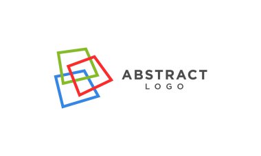 Soyut Logo. Logo yaratıcı. Renkli logo. Teknoloji logosunu görmeniz gerekir. Geometrik logosu