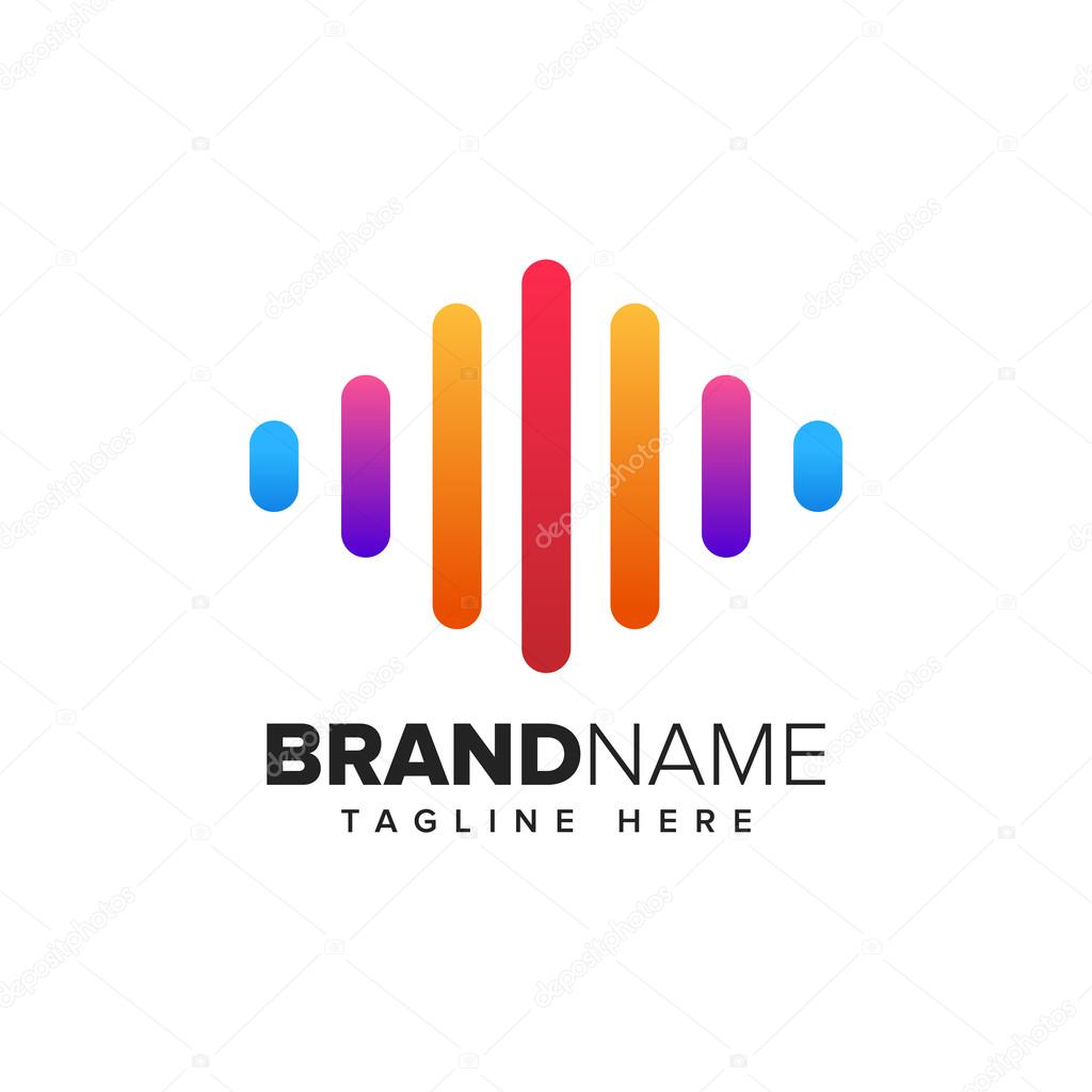 A creative illustration design for audio and music technology business