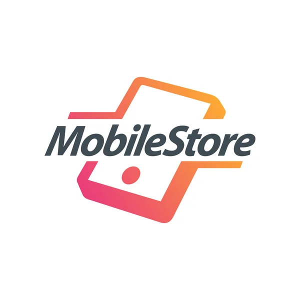 Mobile Phone Logo. Creative Design. Mobile accessories — Stock Vector