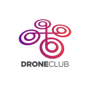 Drone Quadrocopter. Drone sembolü. Görsel fotoğraf. Havadan görünümü