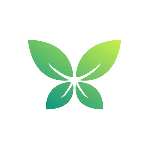 Vlinder symbool. Natuur Concept Logo — Stockvector