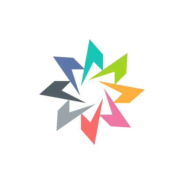 Logo astratto. Logo creativo. Logo colorato. Logo tecnologico. Logo geometrico — Vettoriale Stock