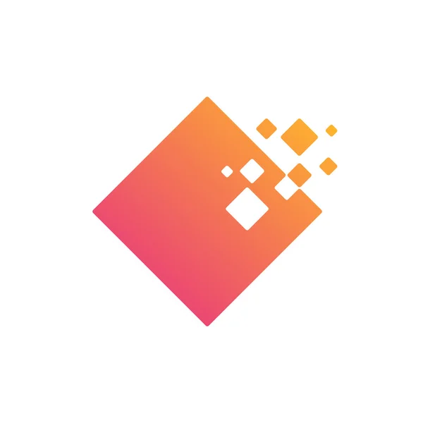 Logo abstrait. Logo créatif. Logo coloré. Logo technologique. Logo géométrique — Image vectorielle