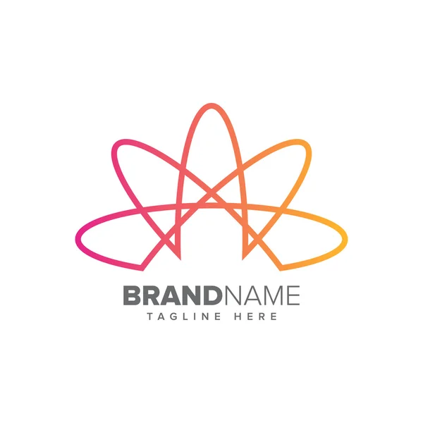 Logo abstracto. Logo creativo. Logo colorido. Logo de tecnología. Logotipo geométrico — Archivo Imágenes Vectoriales