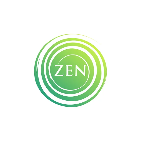 Logo perusahaan vektor. templat elemen ikon. zen pusat meditasi. simbol lingkaran kuas - Stok Vektor