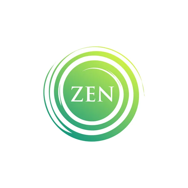 Logo perusahaan vektor. templat elemen ikon. zen pusat meditasi. simbol lingkaran kuas - Stok Vektor