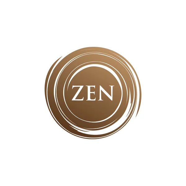 Logo perusahaan vektor. templat elemen ikon. zen pusat meditasi. simbol lingkaran kuas - Stok Vektor