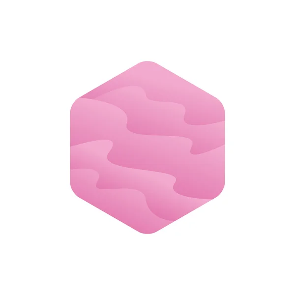 다채로운 육각 로고입니다. 분홍색 육각입니다. 크리에이 티브 디자인 로고. — 스톡 벡터