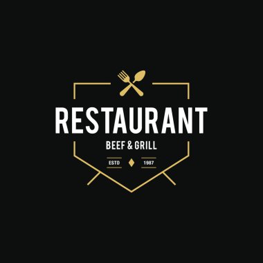 Vintage restoran ve Cafe etiket