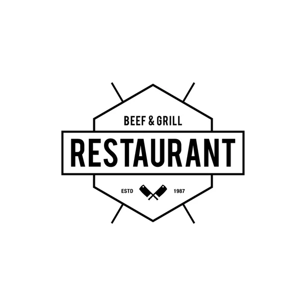 Etiqueta Vintage Restaurante y Café — Vector de stock