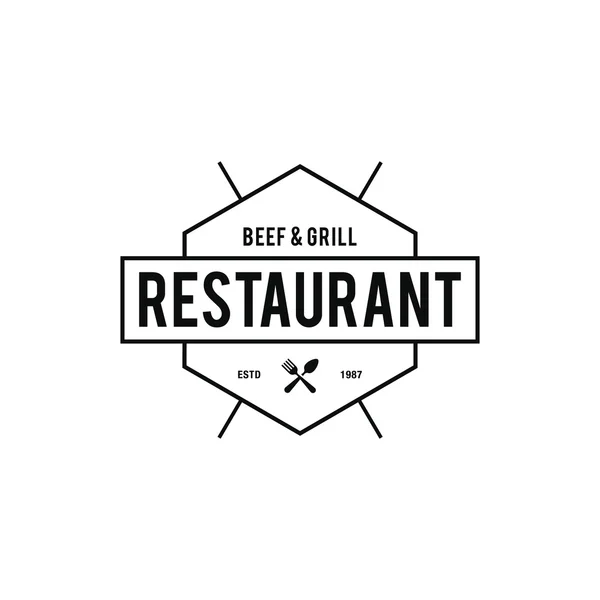 Etiqueta Vintage Restaurante y Café — Vector de stock