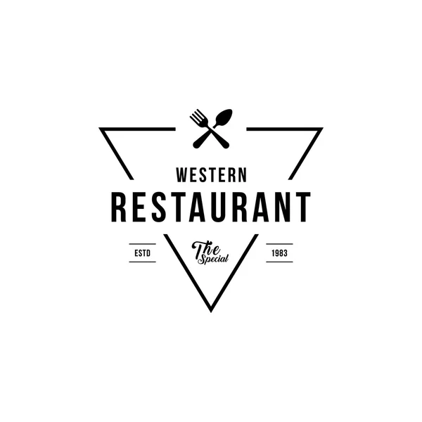 Label Vintage Restaurant en Cafe — Stockvector