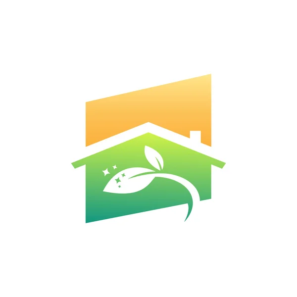 Kreativa hus Symbol. House solvärmeteknik Business. Alternativ energi. Creative Design. — Stock vektor