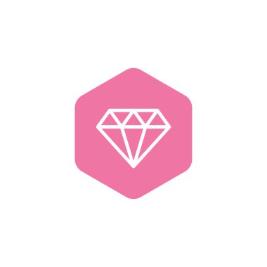 Altıgen elmas simgesi. Yaratıcı tasarım