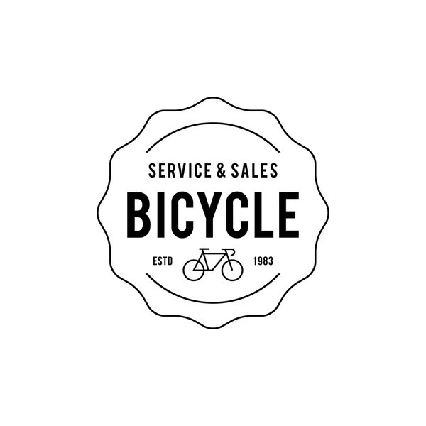 Diseño tipográfico de la etiqueta de la bicicleta y logotipo — Vector de stock