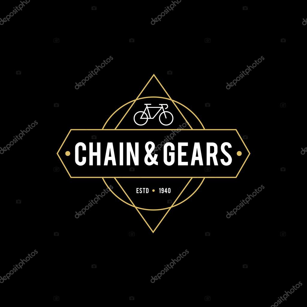 A great example illustration of retro vintage bicycle business areas