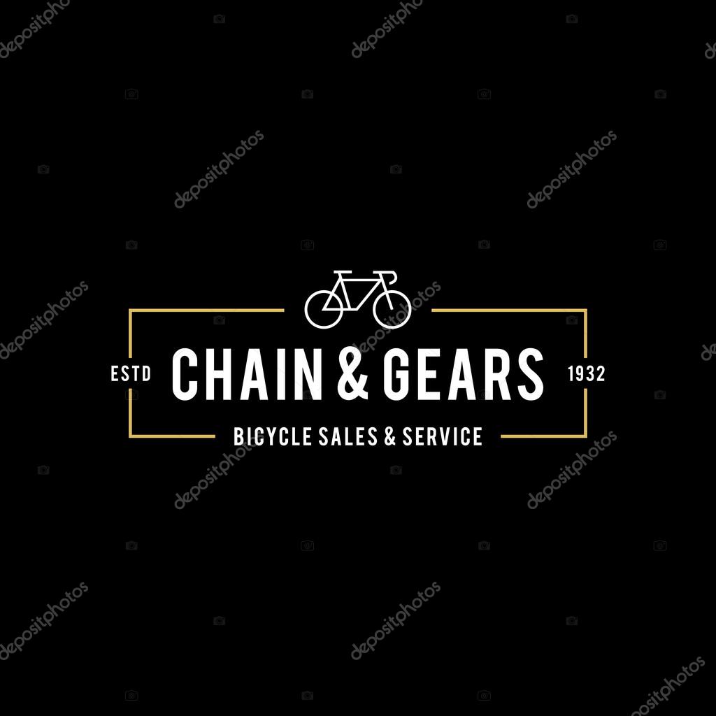A great example illustration of retro vintage bicycle business areas