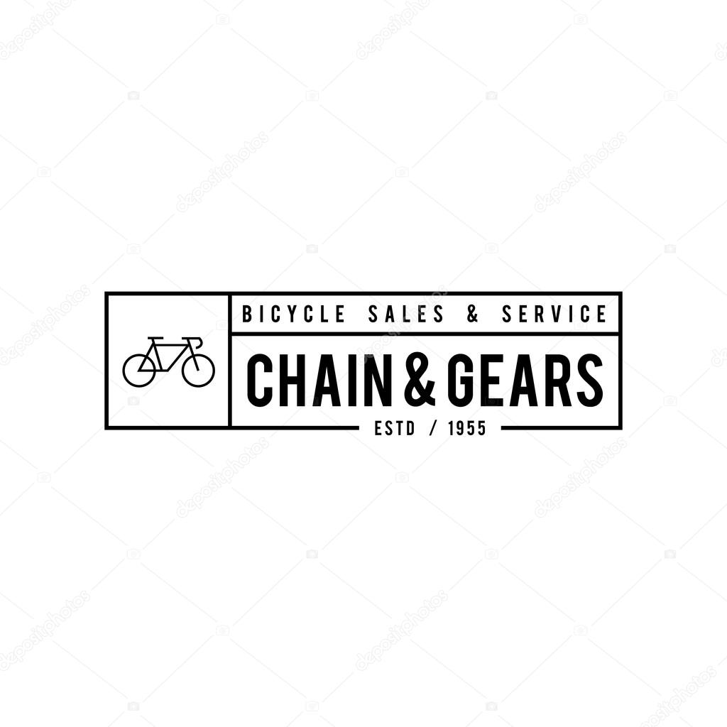 A great example illustration of retro vintage bicycle business areas