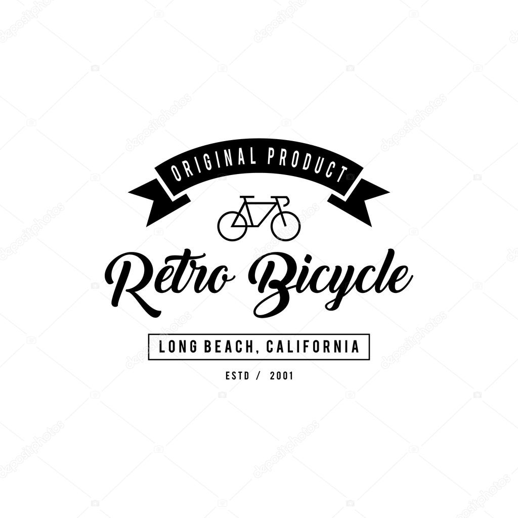 A great example illustration of retro vintage bicycle business areas
